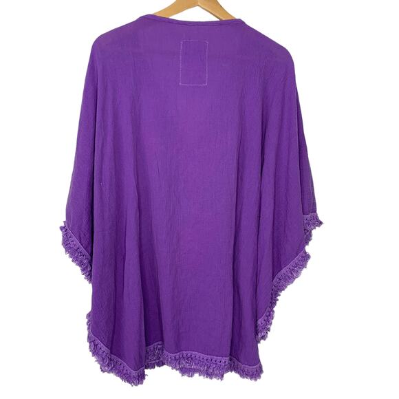 Bennett Malibu Purple Poncho One Size - Picture 4 of 4